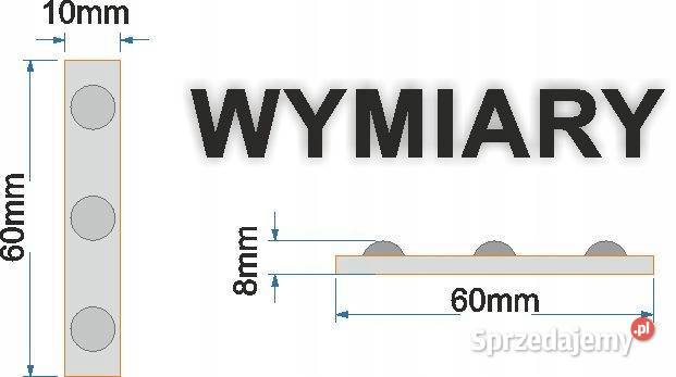 1x Moduł LED 12v CZERWONY IP67 2835 132W jakość wielkopolskie Kobierno