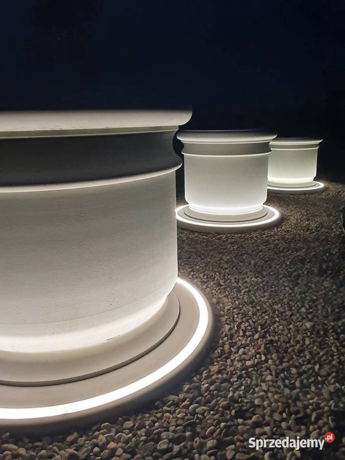 Donica toczona ogrodowa z podstawą średnica Grodków