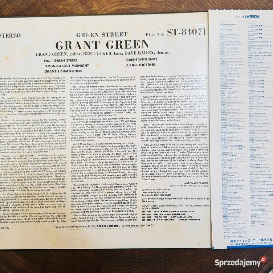 Grant Green Green Street EXEX Japan Obi LP 1979 Gdynia