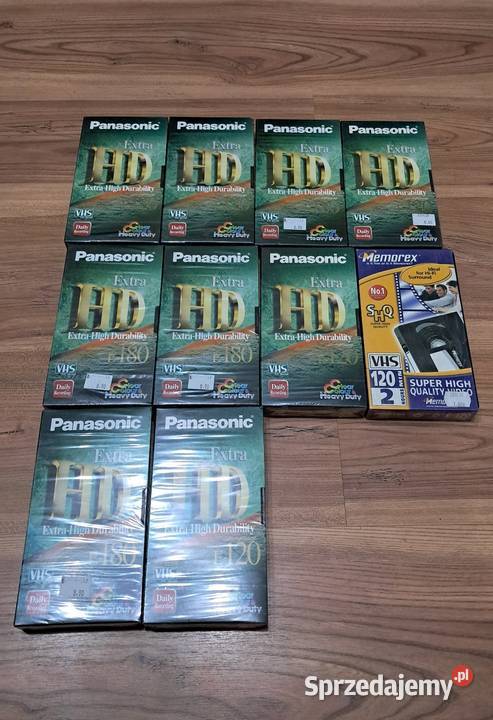Nowe Kasety VHS HD E120 E180 Panasonic Świecie