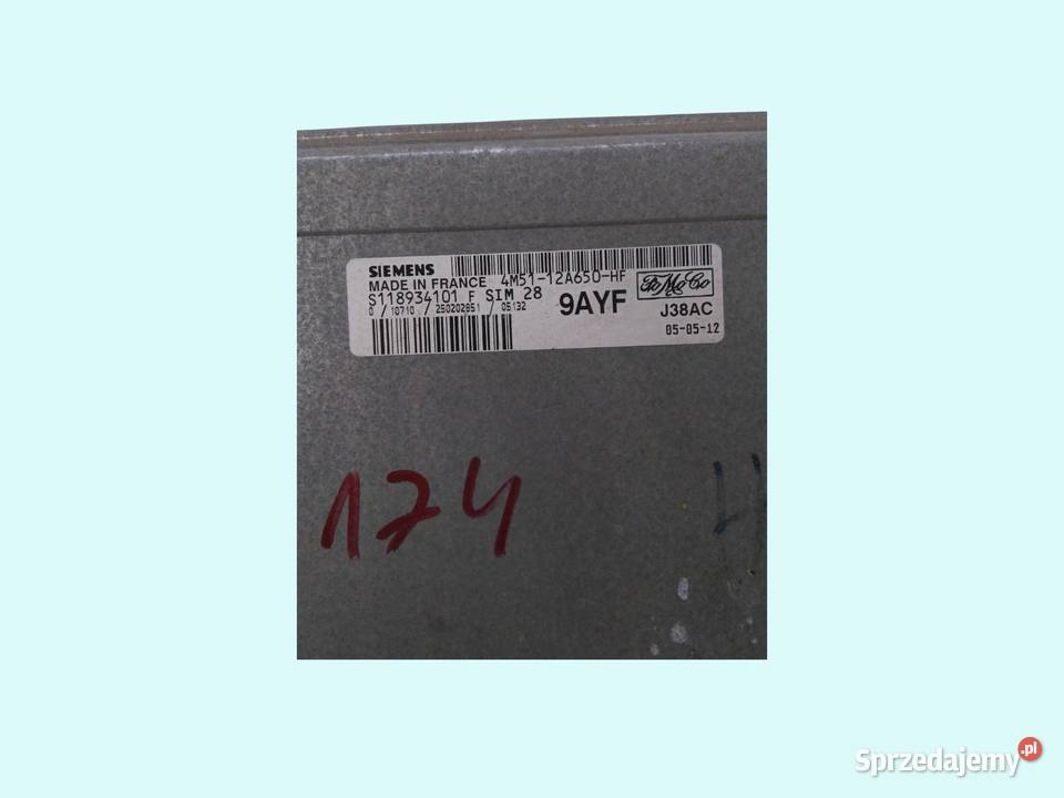 STEROWNIK SILNIKA 4M5112A650HF Ford Focus Mk2 Rok produkcji 2006 sprzedam