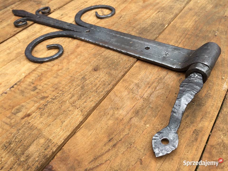 Stary zawias kuty wz XVI rustykalny kowalstwo