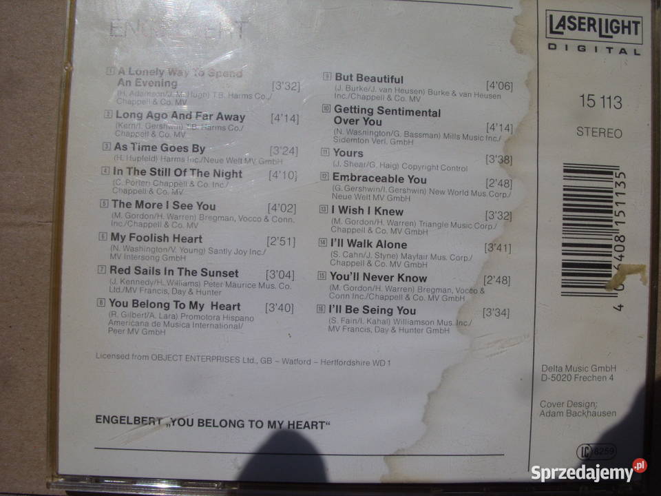 POP CD ENGELBERTYOU BELPNG TO MY 1989 Płyty i kasety Wołów