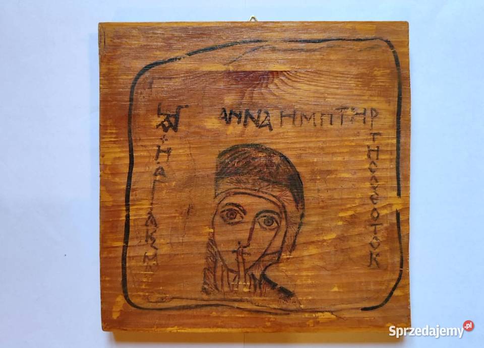 Obrazek na drewnie ikona święta Anna z Faras Gdańsk