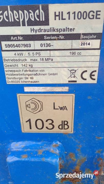 Łuparka spalinowa 10t Pozostałe lubuskie