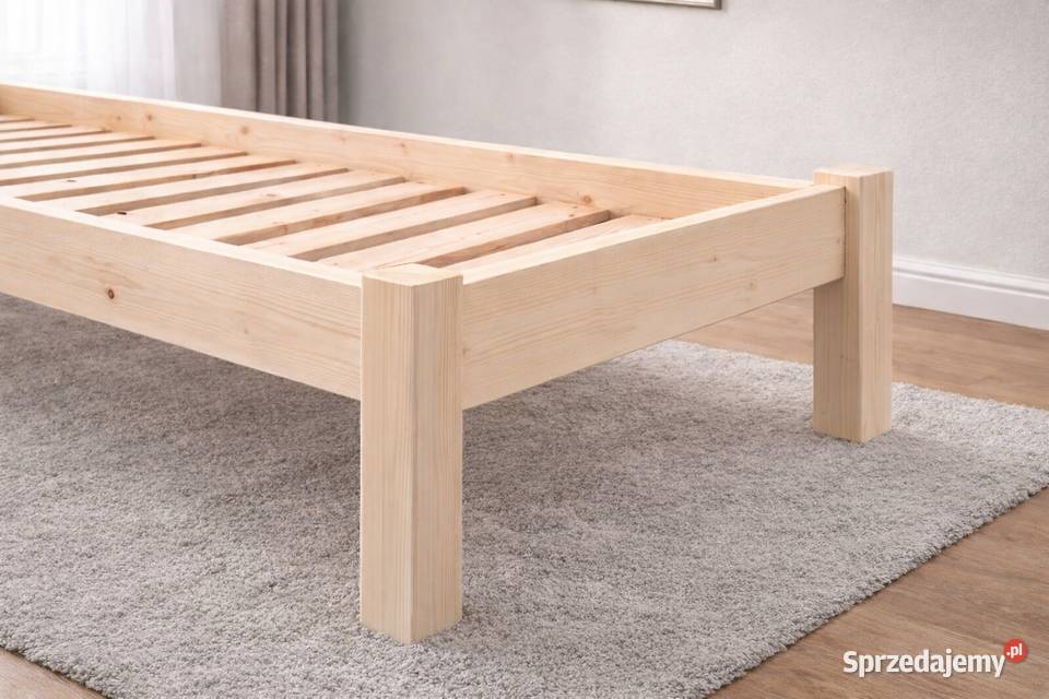 Nowe sosnowe łóżko drewniane 90x200 Nisko