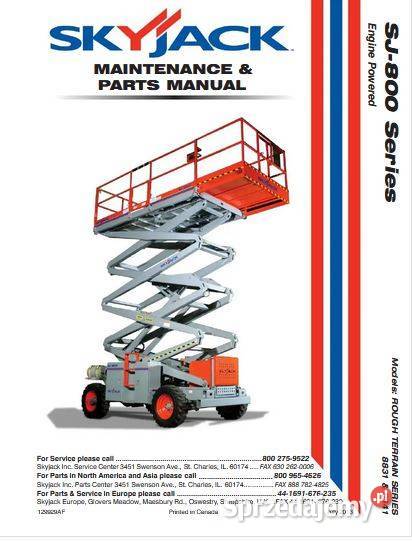 Skyjack SJ6826 SJ600 SJ800 podnosnik instrukcja Kielce