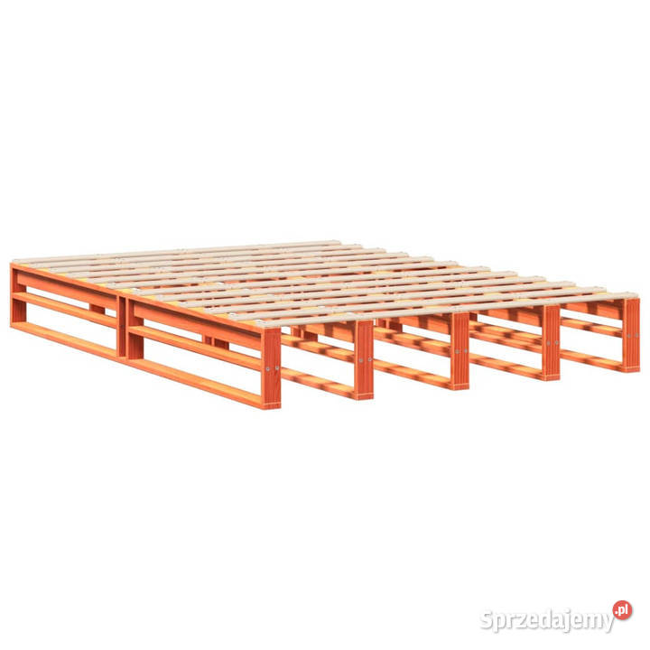 Rama łóżka bez materaca woskowy brąz lita sosna 150cm