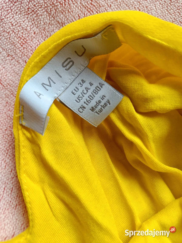 Kanarkowa neonowa sukienka Amisu r XS 34 delolt Spódnice i sukienki Dąbrowica