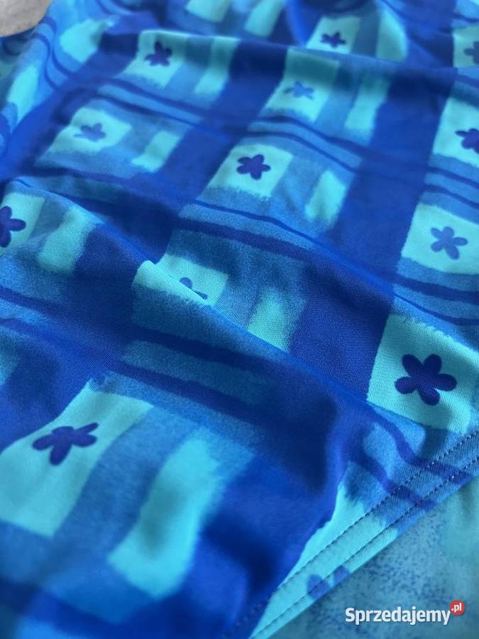 Strój kąpielowy jednoczęściowy kwiatki kratka Jasło
