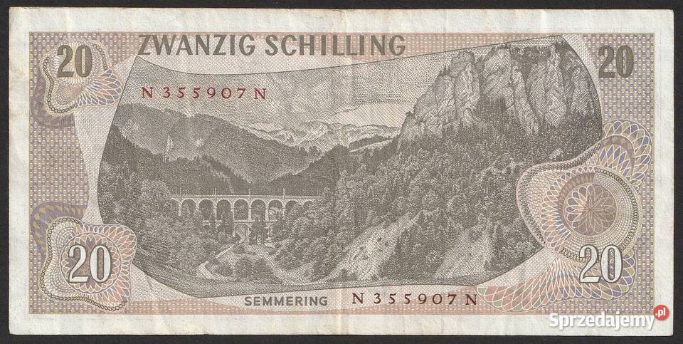 AUSTRIA 20 SCHILLING 1967 CARL RITTER N Łódź