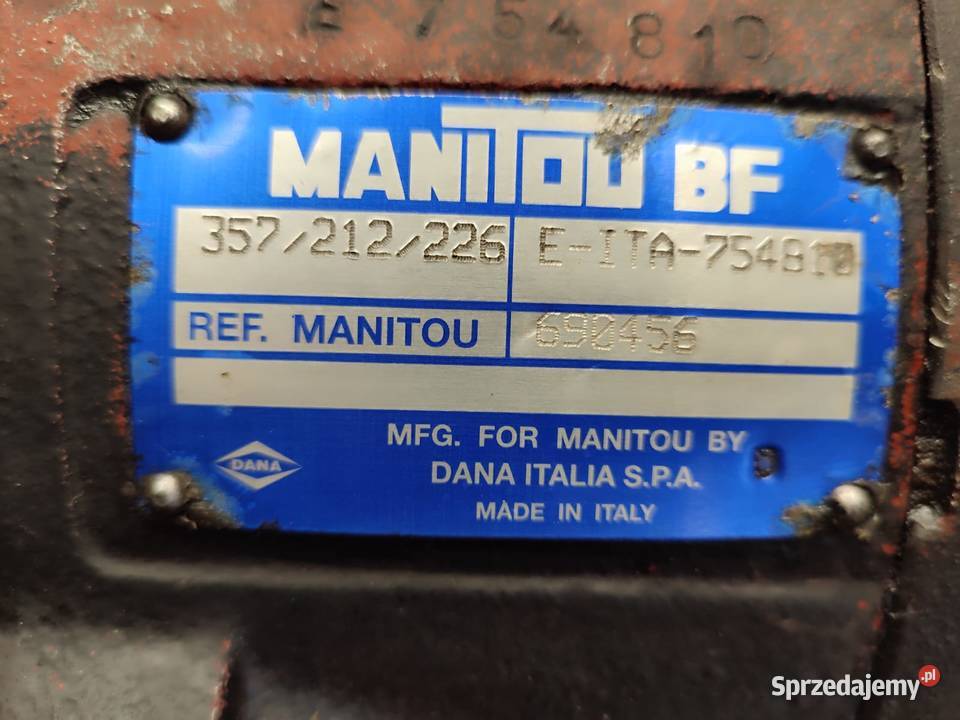Dyferencjał 357 212 226 MANITOU MLT wielkopolskie Wilkowo