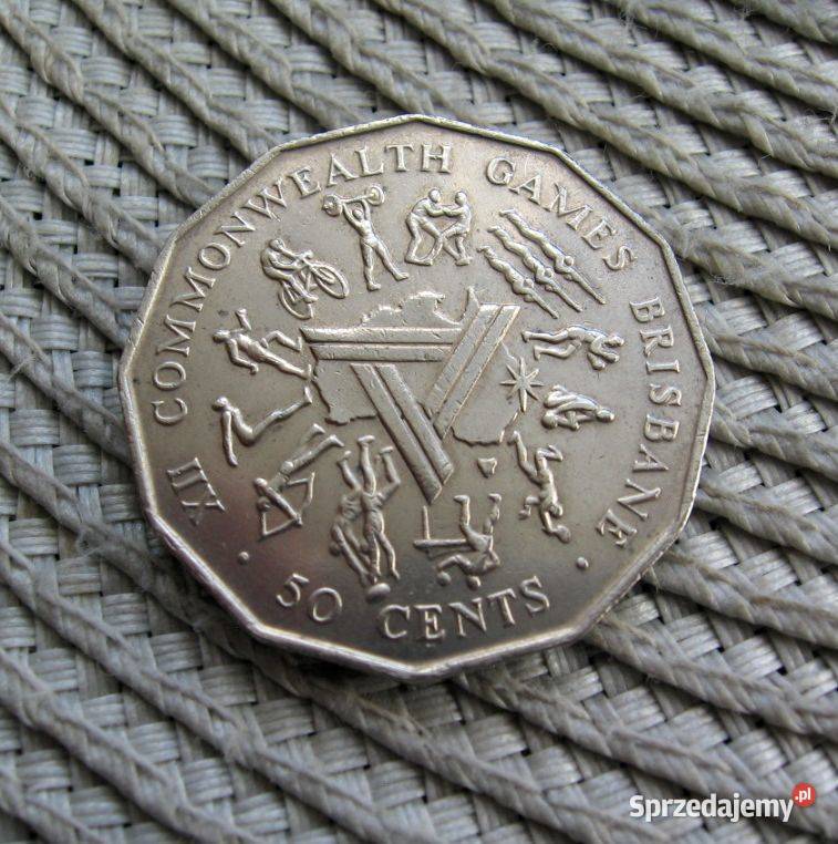 Australia 50 Cent 1982r XII Igrzyska Wspólnoty Numizmatyka Kalisz
