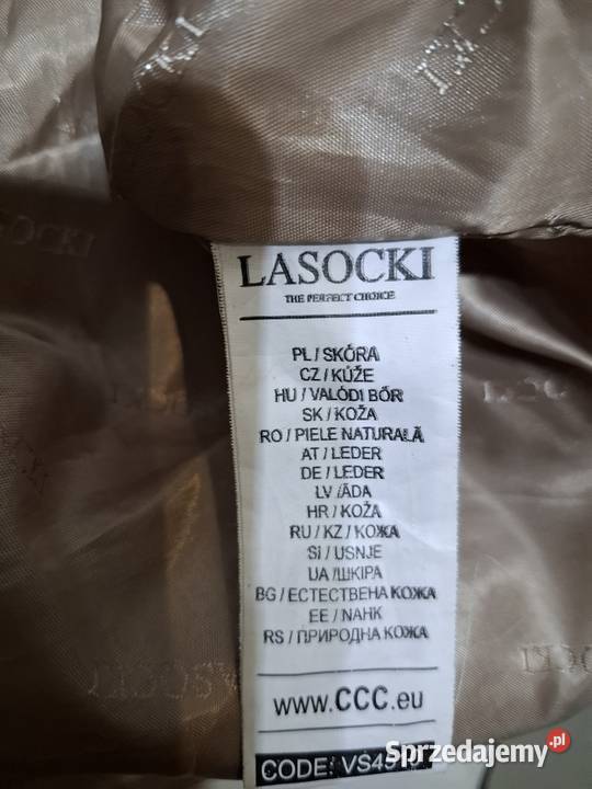 Skórzana torebka Lasocki duża beżowa hobo Z zamkiem szyfrowym  Kraków