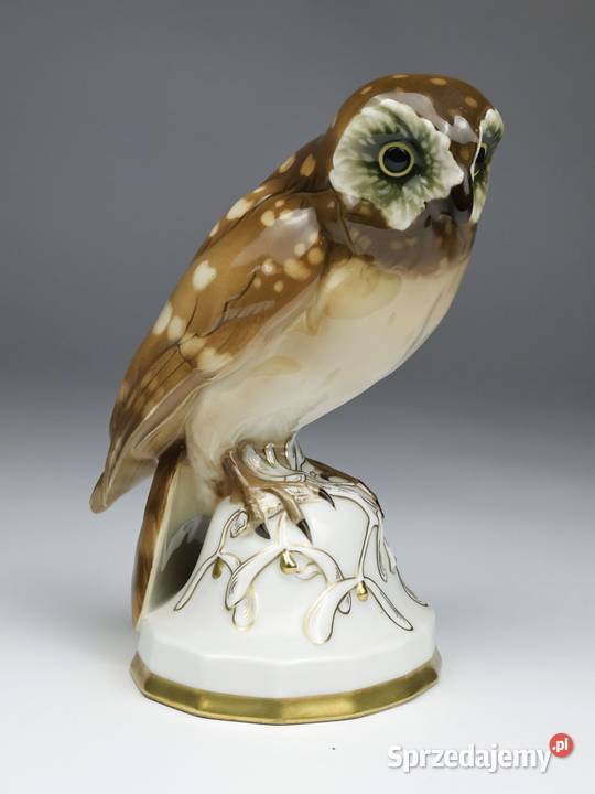 Porcelana Hutschenreuther figura sowy proj Fritz Poznań