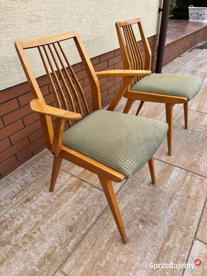 Krzesło Casala PRL art deco vintage stare Sulbiny