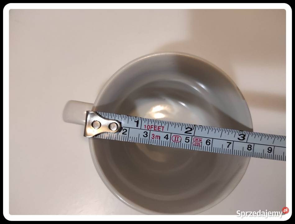 TUŁOWICE 3 filiżanki białe z zielonym paskiem Płock sprzedam