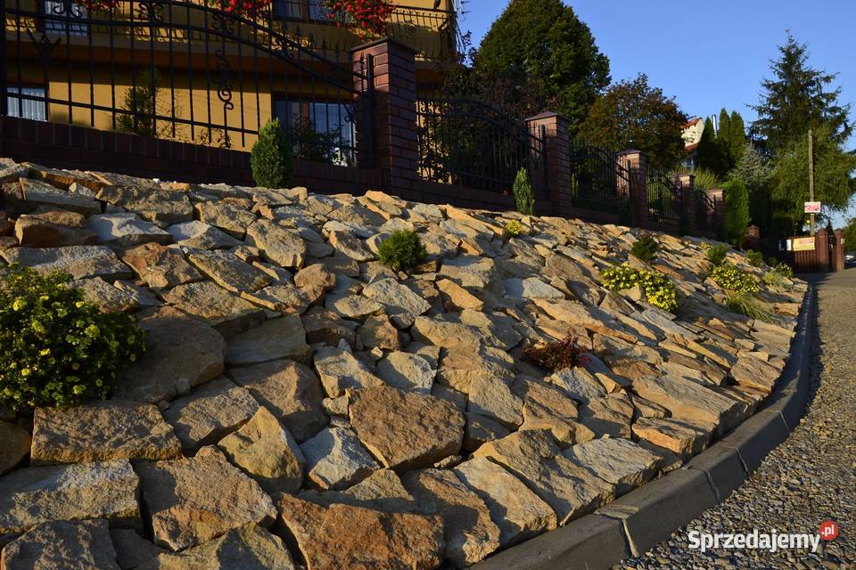 Płaski kamień ogrodowy na skarpy do ogrodu