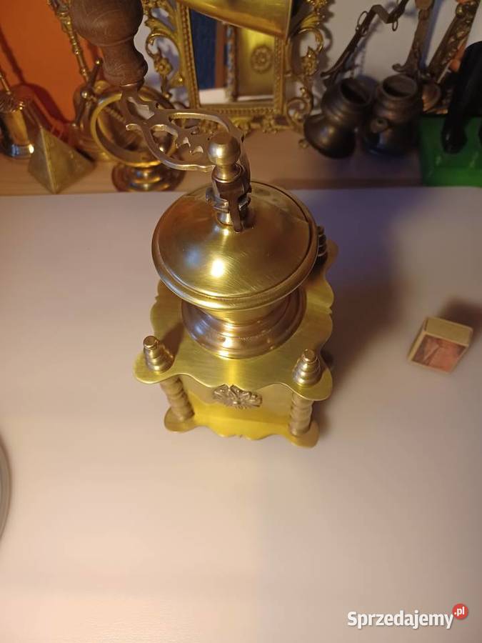 Piękny francuski młynek mosiężny wielkopolskie Poznań