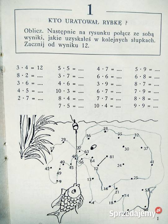 Tabliczka mnożenia edukacja wczesnoszkolna Antykwariat Warszawa sprzedam
