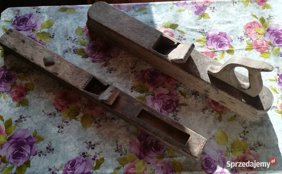 Strug hebel drewniany metalowy dwa zabytkowe