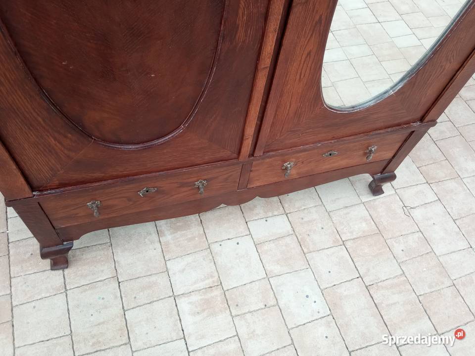 Elegancka Poniemiecka 2drzwiowa szafa ubraniowa