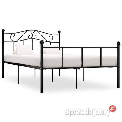 vidaXL Rama łóżka czarna metalowa 140 x 200 Warszawa