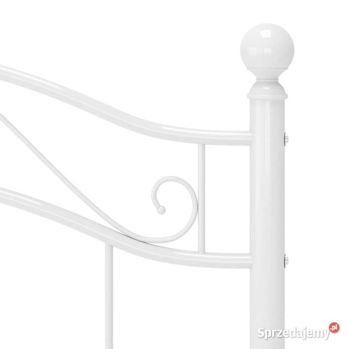 Łóżko Metalowe Białe Rama Łóżka Ze Stelażem 107cm Warszawa