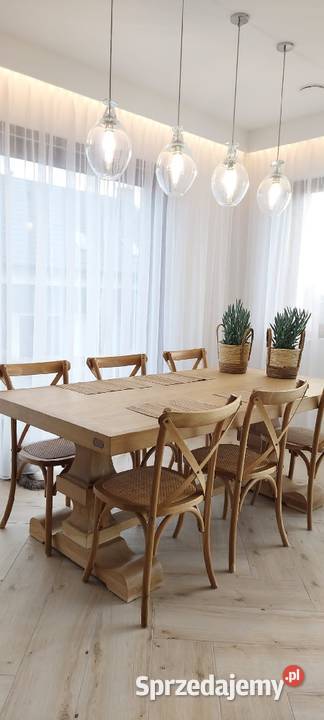 Stół dębowy rozkładany w stylu Hampton naturalny łódzkie Łódź