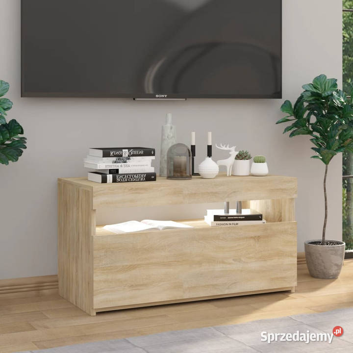 Szafka TV z oświetleniem LED dąb sonoma 75x35x40 sprzedam