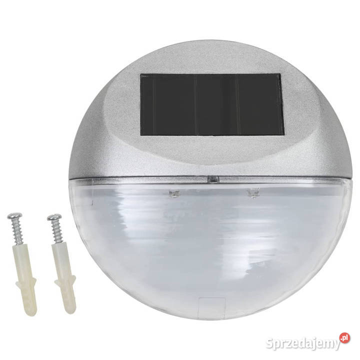 Solarne lampy ścienne LED do ogrodu 24 okrągłe mazowieckie