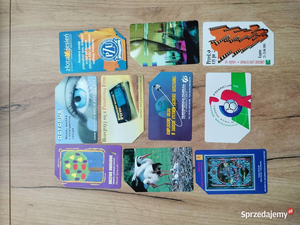 Różne karty telefoniczne z lat 90 10 bocian Choszczno