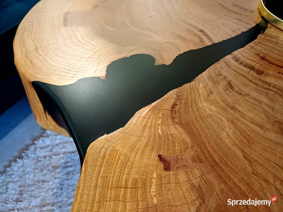 Stolik kawowy live edge plaster drewna loft Śrem sprzedam