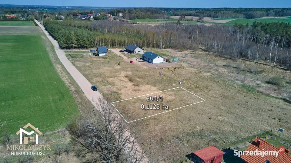 Działka budowlana Krawczyki 011 ha lasu Sprzedaż sprzedam