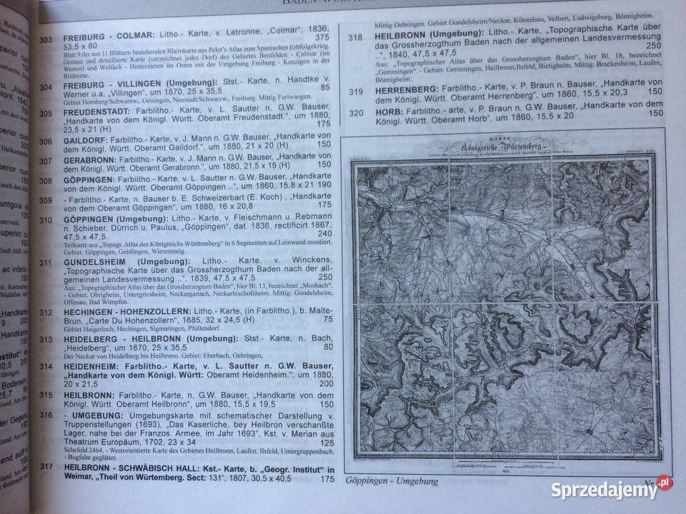 3271 Katalog Stare Mapy Niemiec Szczecin sprzedam