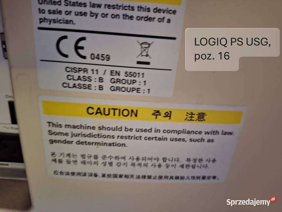 Syndyk sprzeda LOGIQ USG