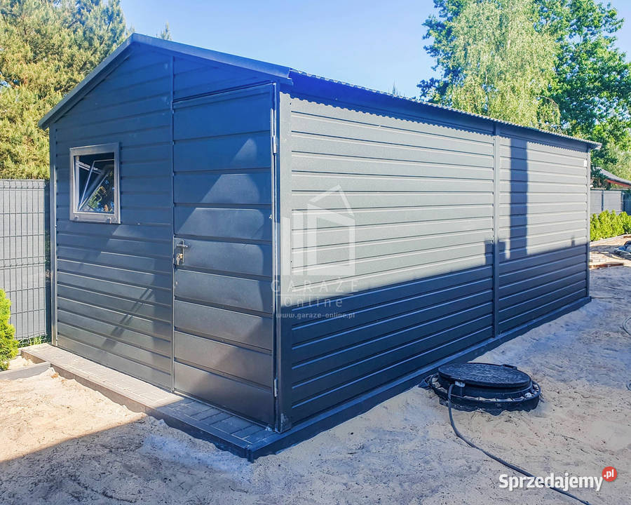 Schowek Domek Ogrodowy 3x6 Drzwi Okno Antracyt Jarocin