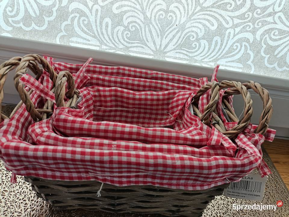 Pojemnik 3 sztuki wiklna doniczka osłonka j Dekoracje i ozdoby