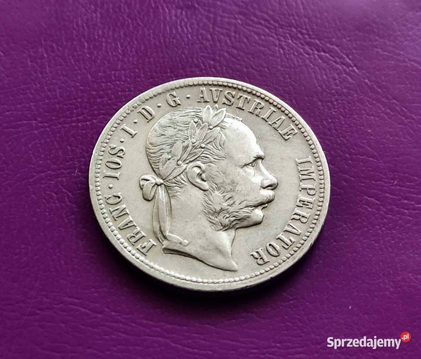 Moneta 1 FLOREN 1877 AUSTRIA Srebro Rzadkość Pruszków