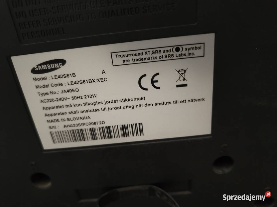 Samsung LE40S81B 40 LCD HD Ready sprawny do Kostrza