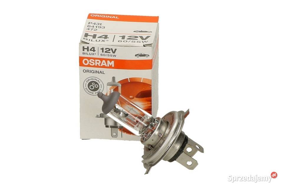 ŻARÓWKA 12V H4 6055W P43T 1 OSRAM osobowe łódzkie Łódź