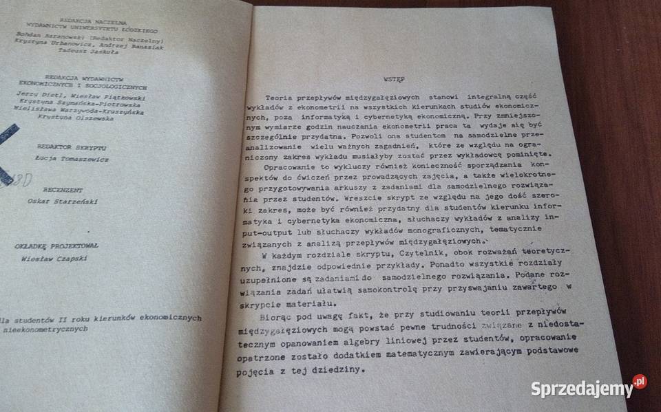 Przepływy międzygałęziowe elementy teorii Łucja Książki naukowe i popularnonaukowe