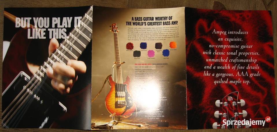 Ampeg guitar brochure broszura gitarowa Kępice