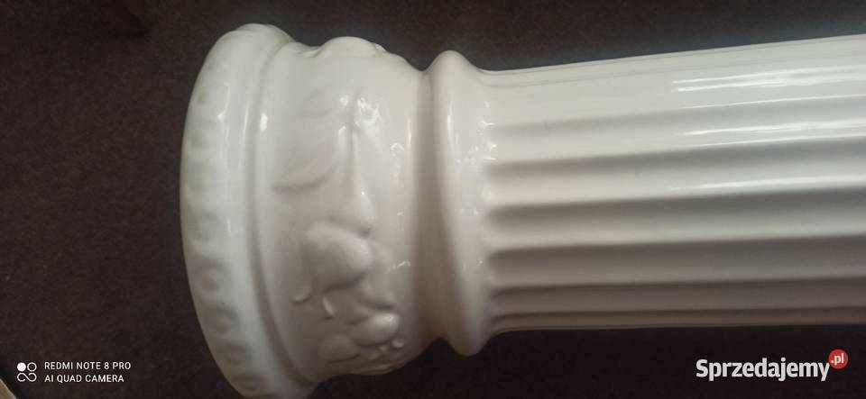 Postument ceramiczny 2 białe i w kwiatki Gdańsk