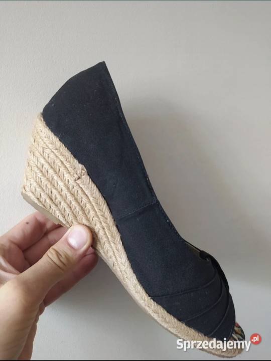 Czółenka 39 sandały Street Feet koturnie tkanina małopolskie Kraków