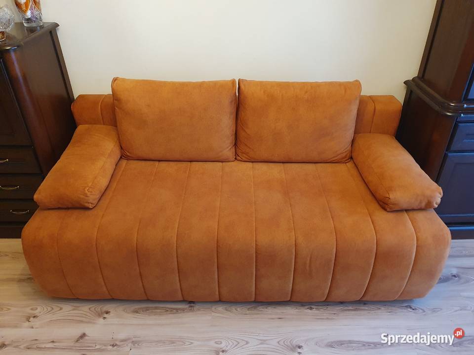 Kanapa rozkładana w kolorze miodowym łódzkie Kutno