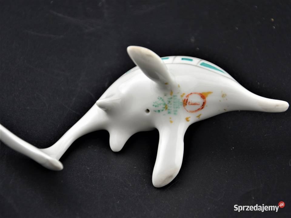 Delfin art deco Hollohaza design lata 60te Porcelana i szkło Porcelana i szkło mazowieckie