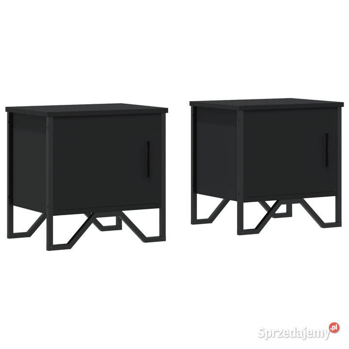 Szafki nocne 2 czarne 40x30x40 materiał Warszawa