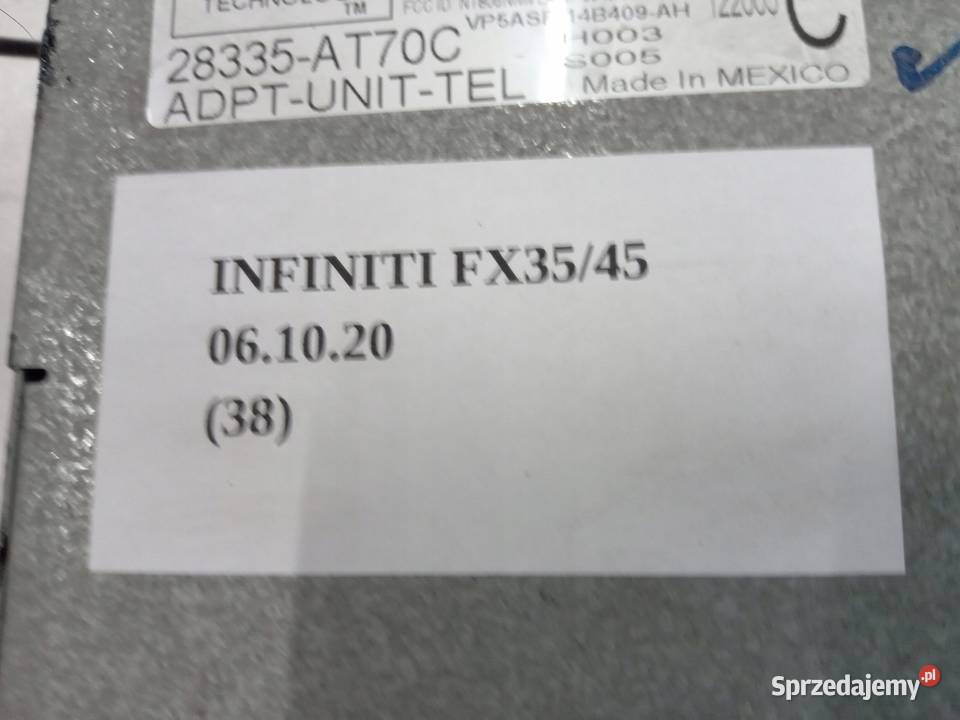MODUŁ TELEFONU BLUETOOTH INFINITI FX35 FX45 0308 osobowe Nowy Tomyśl