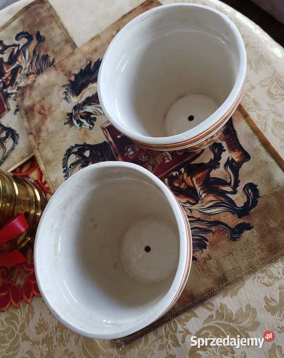2 doniczka z fajansu Lędziny